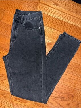 American Eagle Women’s Tapered Jeans Washed Black — Size 2 extra long length